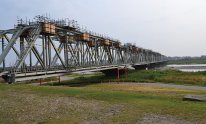 北陸線手取川橋りょう修繕